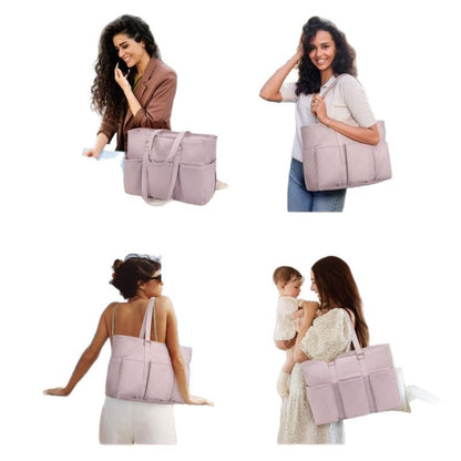 White Women's Laptop Tote Bag - Professional Business Briefcase & Shoulder Handbag (Fits up to 15.6 Inch Laptop)